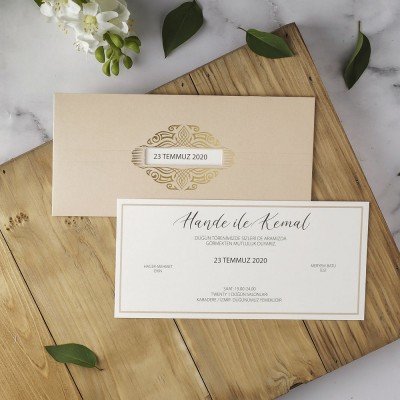 Düğün - Nişan Davetiyesi Eko Polen 40125